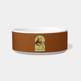Ginger Lover Saddle Brown Keramik Pet Bowl Napf
