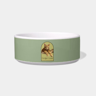 Ginger Lover Sage Green Keramik Pet Bowl Napf
