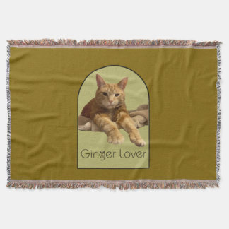 Ginger Lover Yellow Brown Throw Blanket Decke