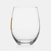 Ginger Modern Monogram Anfangsbuchstabe Weinglas Ohne Stiel (Links)
