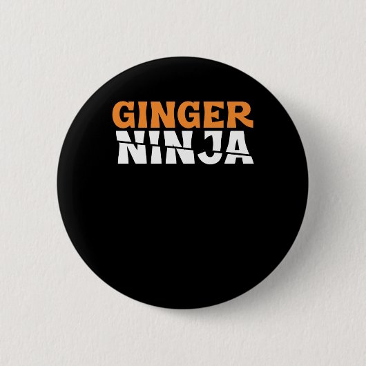 Ginger Ninja Redheads Red Hair Redhead Freckles Gi Button (Vorderseite)