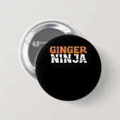 Ginger Ninja Redheads Red Hair Redhead Freckles Gi Button (Vorne & Hinten)