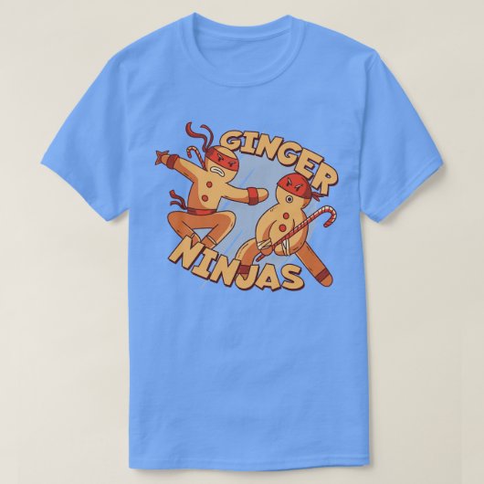 Ginger Ninjas Funny Christmas T-Shirt (Design vorne)