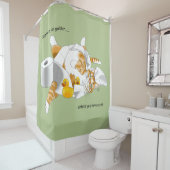 Ginger Orange Cat Funny Toilet Paper Duschvorhang (Beispiel)