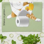 Ginger Orange Cat Funny Toilet Paper Geschirrtuch (Gefaltet)