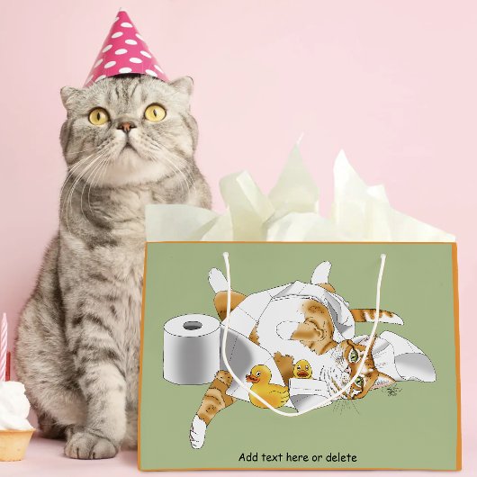 Ginger Orange Cat Funny Toilet Paper Große Geschenktüte