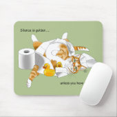 Ginger Orange Cat Funny Toilet Paper Mousepad (Mit Mouse)