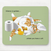 Ginger Orange Cat Funny Toilet Paper Mousepad (Vorne)