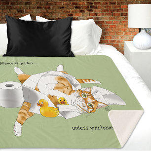 Ginger Orange Cat Funny Toilet Paper Sherpadecke