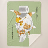 Ginger Orange Cat Funny Toilet Paper Sherpadecke (Vorderseite)
