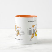 Ginger Orange Cat Funny Toilet Paper Tasse (Zentrum)