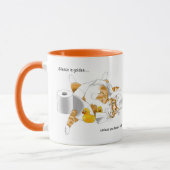 Ginger Orange Cat Funny Toilet Paper Tasse (Links)