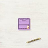 Ginger Orange Cat Schedule Lilac Post-it Klebezettel (Auf Schreibtisch)