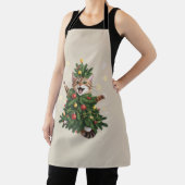 Ginger Orange Cat Weihnachtsbaum Niedlichen Weihna Schürze (InSitu)