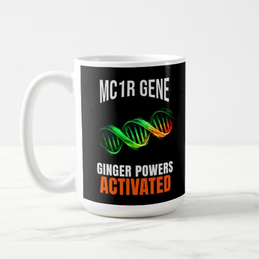 Ginger Powers Activated DNA Mutant Funny Redhead Kaffeetasse (Links)
