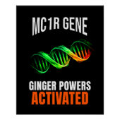 Ginger Powers Activated DNA Mutant Funny Redhead Poster (Vorderseite)