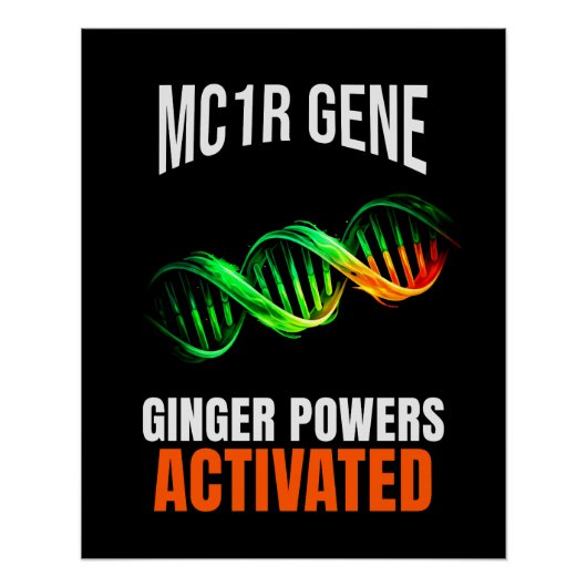 Ginger Powers Activated DNA Mutant Funny Redhead Poster (Vorderseite)
