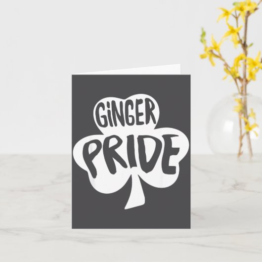 Ginger Pride Funny St Patricks Day Shirt Irish Karte (Gelbe Blume)