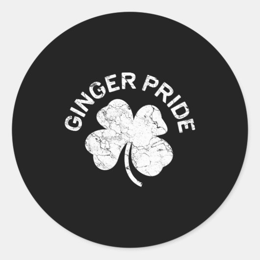 Ginger Pride Shirt Irish Men Women St Patricks Day Runder Aufkleber (Vorderseite)