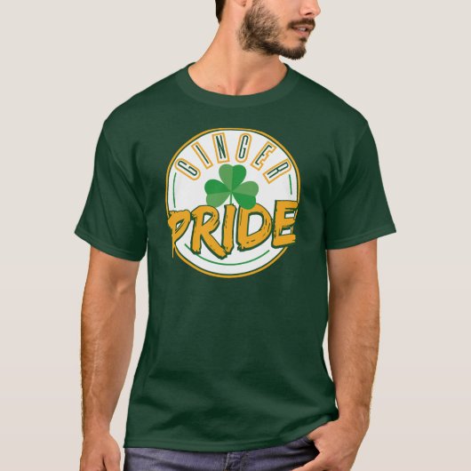 Ginger Pride St Patrick's Day Clover Leaf Kleeblat T-Shirt (Vorderseite)