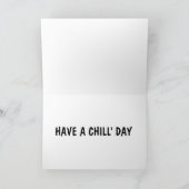 GINGER RED CAT "CHILL" HELLO JEDE OCCASION CARD KARTE (Innenseite)