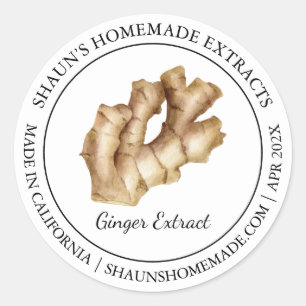 Ginger Root Extract Modern label Runder Aufkleber