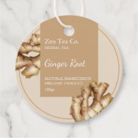 Ginger Root Herbal Tee Business Tag
