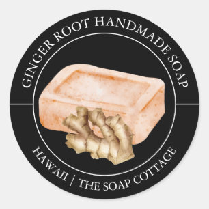 Ginger Root Soap-Etikett Runder Aufkleber