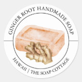 Ginger Root Soap-Etikett Runder Aufkleber (Vorderseite)