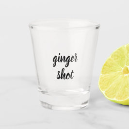 Ginger Shot Typografie Schnapsglas
