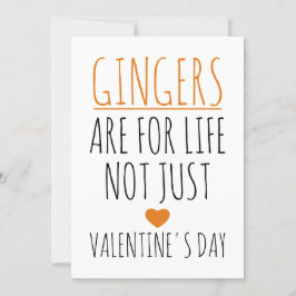 Ginger sind für das Leben nicht nur der Valentinst Feiertagskarte