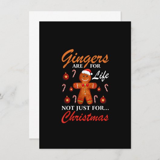 Ginger sind nicht nur für Weihnachtsginger, sonder Einladung (Vorne/Hinten)