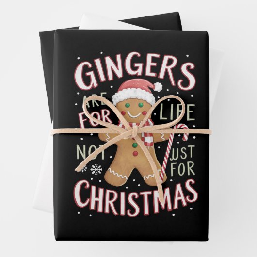 Ginger sind nicht nur für Weihnachtslustige fürs L Geschenkpapier Set (Beispiel)
