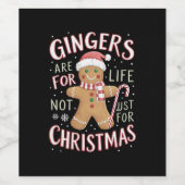 Ginger sind nicht nur für Weihnachtslustige fürs L Weinetikett (Einzelnes Label)