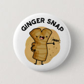Ginger Snap Funny Food Herb Spice Pub Button (Vorderseite)