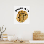 Ginger Snap Funny Food Herb Spice Pub Poster (Küche)