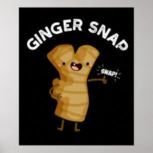 Ginger Snap Funny Food Kraut Gewürz Pub Dark BG Poster