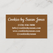 Ginger Snaps Gingernap Biscuit Ginger Nut Cookies Visitenkarte (Rückseite)