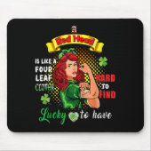 Ginger St Patrick Day Irish Women Lucky Redhead Sh Mousepad (Vorne)