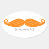 Ginger-Stache Ovaler Aufkleber (Vorderseite)