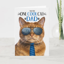 Ginger Tabby Cat Father's Day One Cool Cat Feiertagskarte