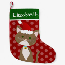 Ginger Tabby Cat Small Christmas Strumpf Kleiner Weihnachtsstrumpf