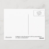 Ginger Tabby Cat und Butterfly Postkarte (Rückseite)