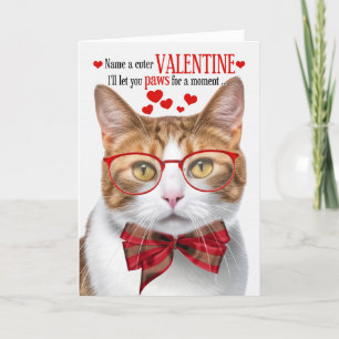 Ginger Tabby Cat Valentine's Day Feline Spaß Feiertagskarte