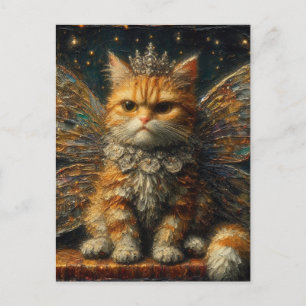 Ginger Tabby Fairy Cat Postkarte