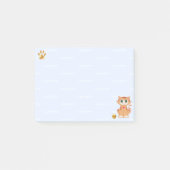 Ginger Tabby Kitty Cat Cartoon Post-it Klebezettel (Vorderseite)