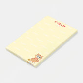 Ginger Tabby Kitty Cat Cartoon To Do List Post-it Klebezettel (angewinkelt)