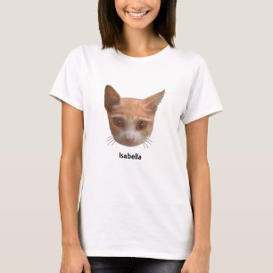 Ginger Tabby Kitty Katze & Kalligrafie T-Shirt