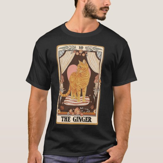 Ginger Tarot Card Ginger Tabby Cat Ginger Cat T-Shirt (Vorderseite)