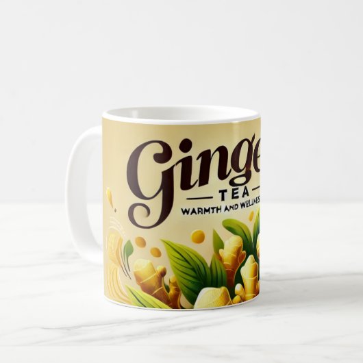 Ginger Tee Design AI Art Kaffeetasse (Vorderseite Links)